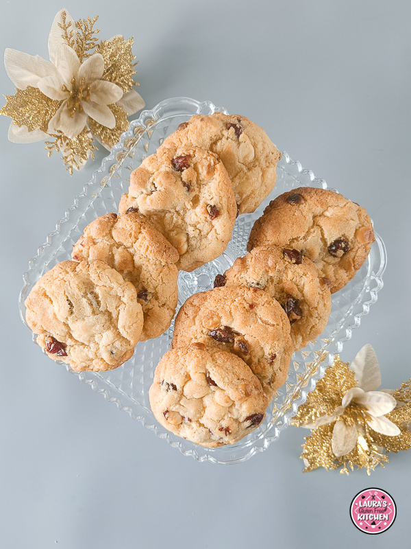 Gluten free white chocolate& cranberry cookies