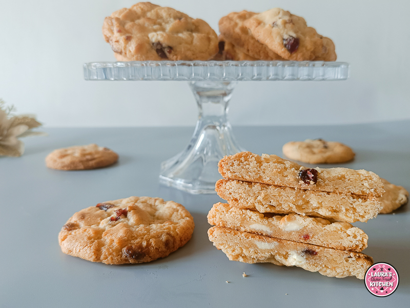 gluten free white chocolate & cranberry cookies