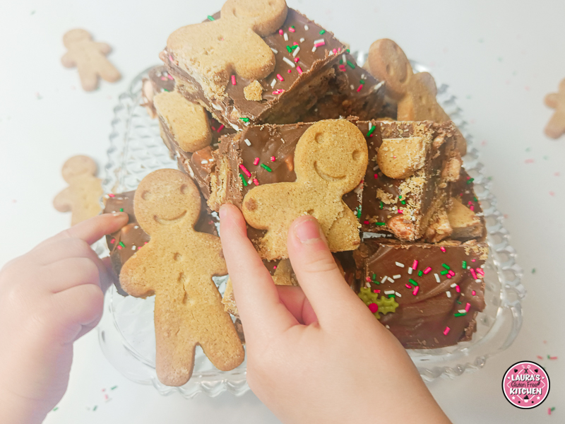 Gingerbread men rocky road