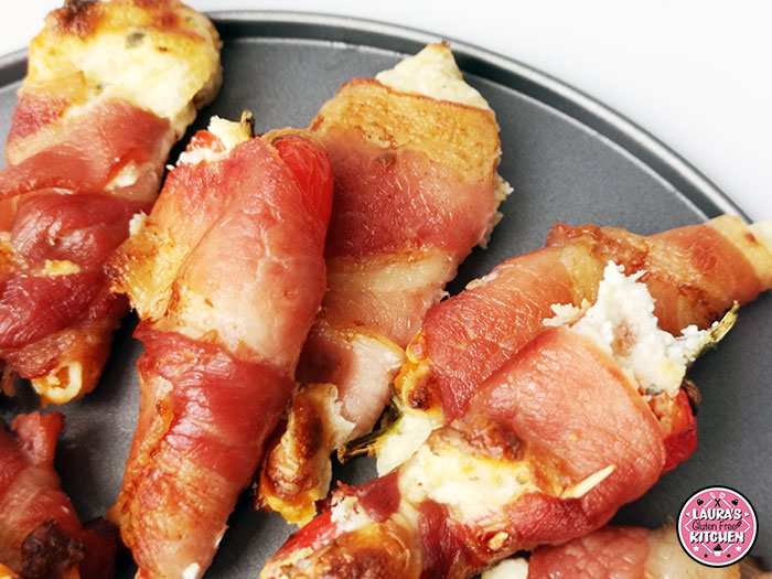 Gluten Free Bacon Wrapped Sweet Pepper Poppers
