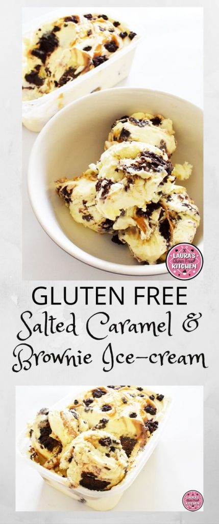 gluten free Salted Caramel & Brownie Ice-cream