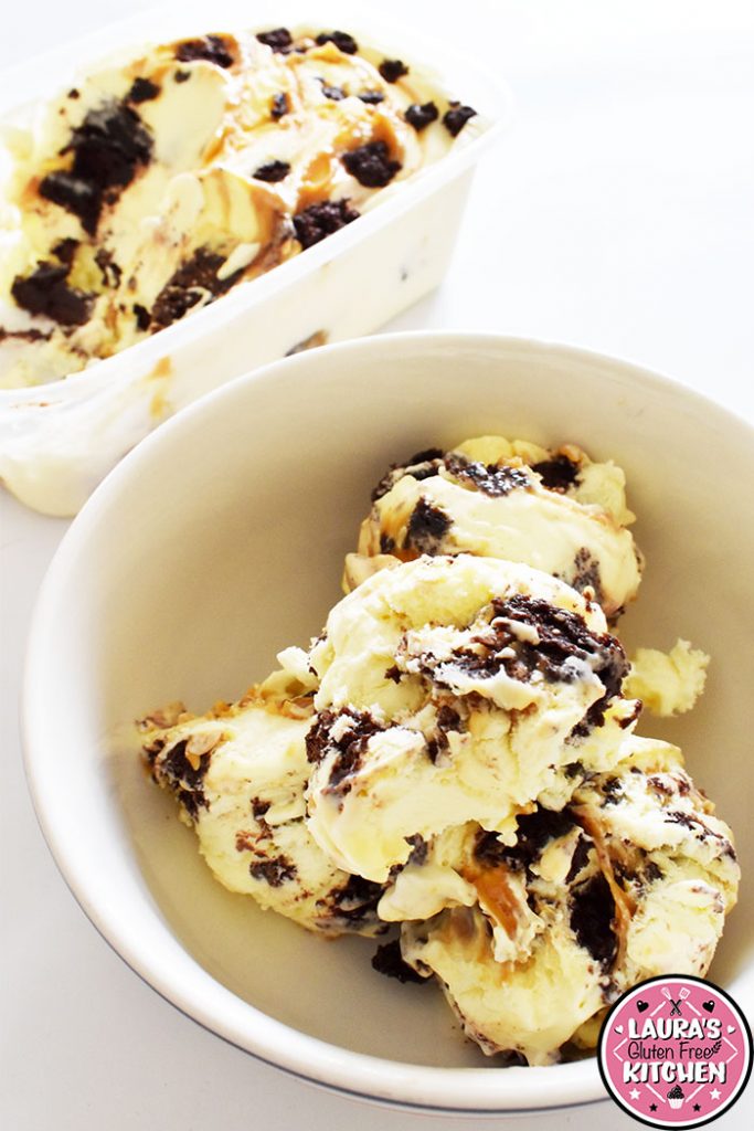 Gluten Free Salted Caramel & Brownie Ice-cream