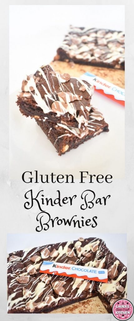Gluten Free Kinder Bar Brownies
