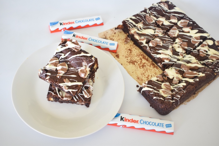Gluten Free Kinder Bar Brownies