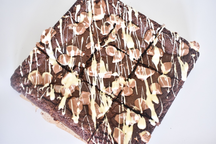 Gluten Free Kinder Bar Brownies