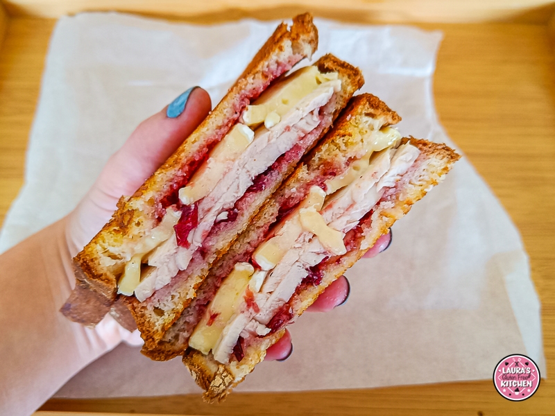 Gluten Free Turkey, Cranberry Brie Grilled Cheese