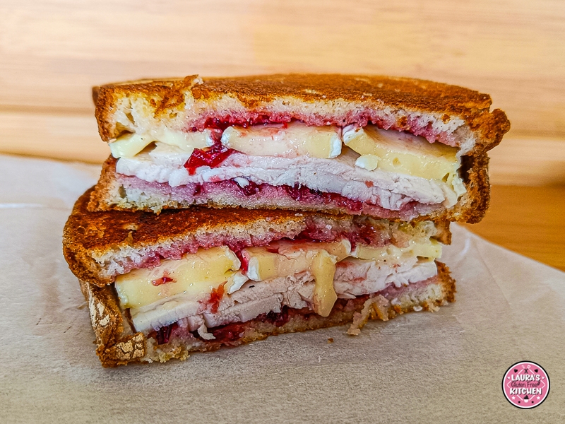 Gluten Free Turkey, Cranberry Brie Grilled Cheese