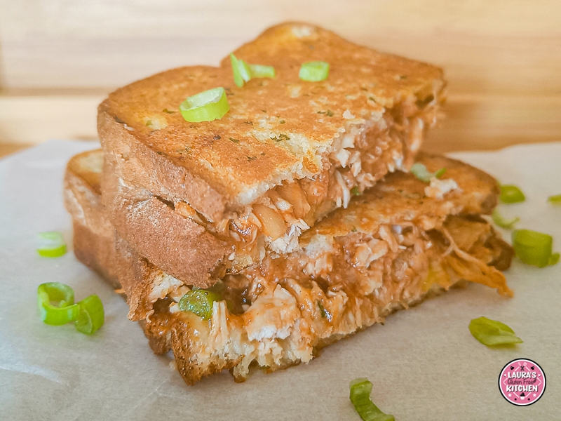 Gluten Free BBQ Chicken Grilled Cheese Sandwich