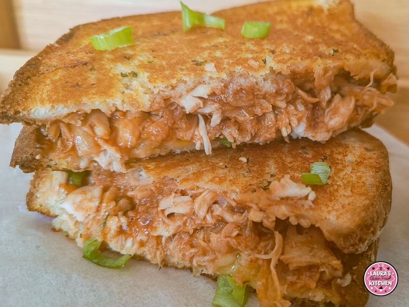 Gluten Free BBQ Chicken Grilled Cheese Sandwich