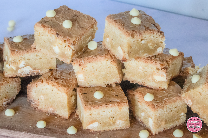 Gluten-Free White Chocolate Chunk Blondies