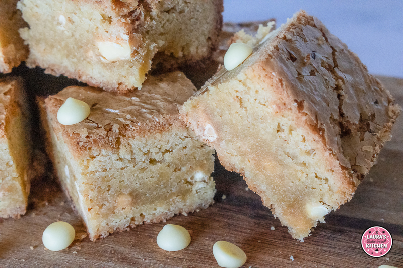 Gluten-Free White Chocolate Chunk Blondies