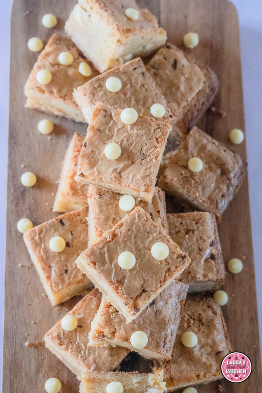 Gluten-Free White Chocolate Chunk Blondies