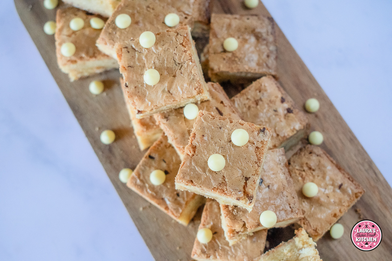 Gluten-Free White Chocolate Chunk Blondies