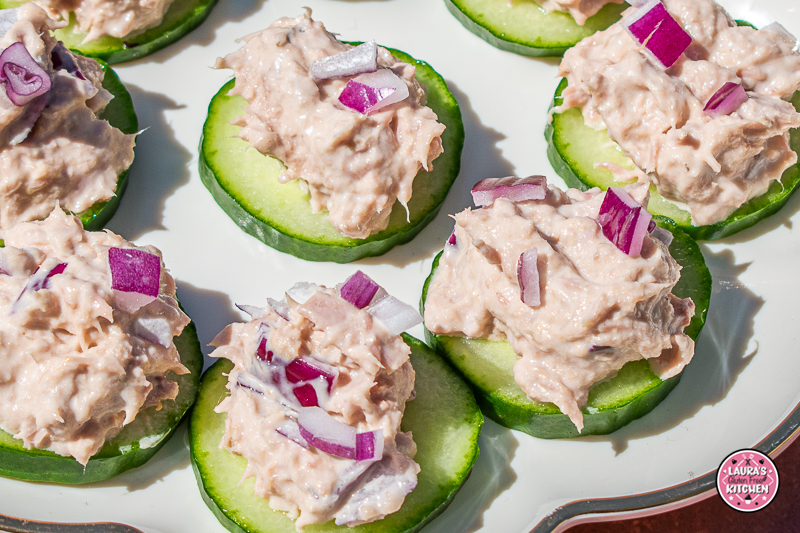 Tuna Cucumber sliders