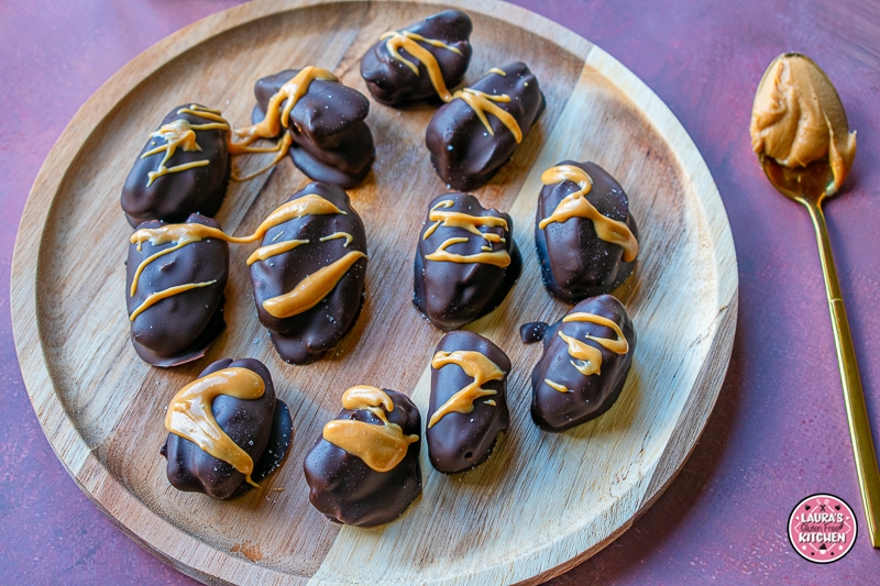 Gluten-Free Dark Chocolate & Peanut Butter Stuffed Dates