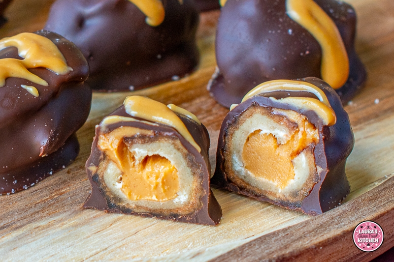 Gluten-Free Dark Chocolate & Peanut Butter Stuffed Dates