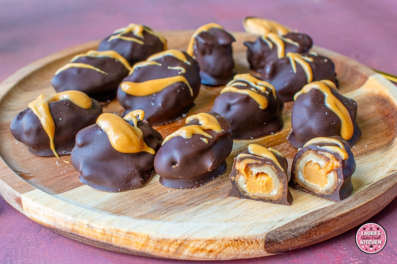 Gluten-Free Dark Chocolate & Peanut Butter Stuffed Dates