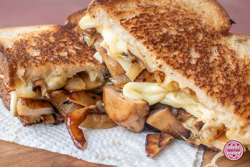 Gluten-Free Grilled Cheese with Gouda, Mushrooms, and Onions