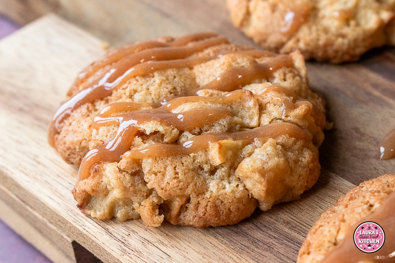 salted caramel apple cookies