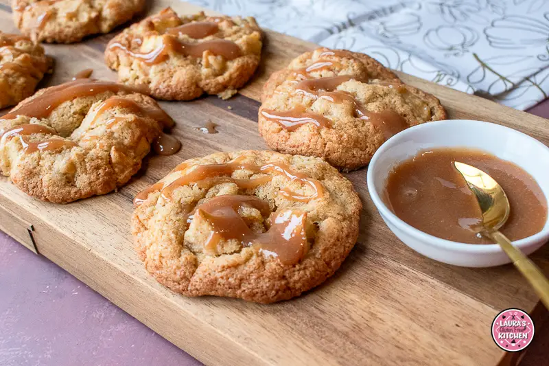 salted caramel apple cookies