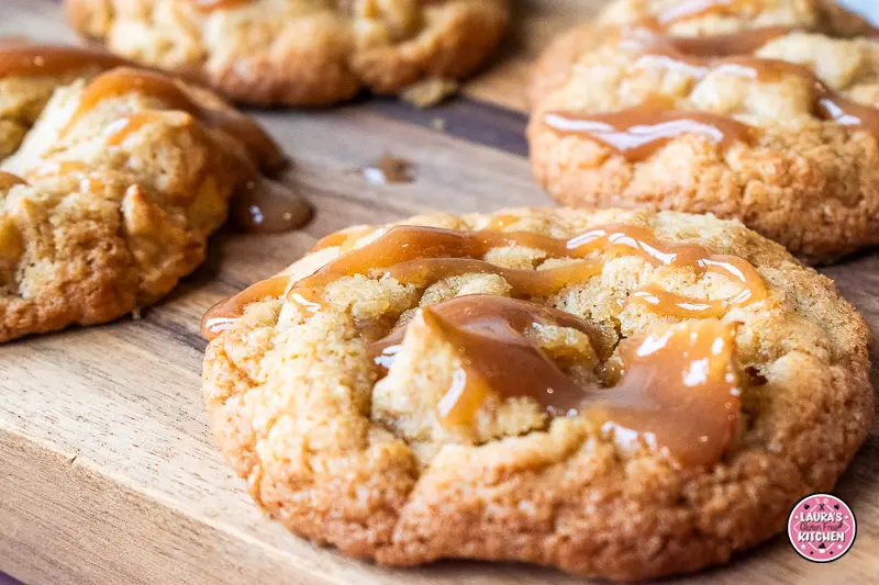 salted caramel apple cookies