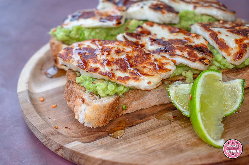 Gluten-Free Avocado & Halloumi Toast with Hot Honey