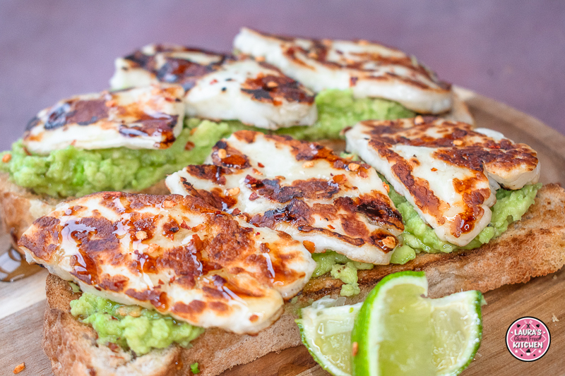 Gluten-Free Avocado & Halloumi Toast with Hot Honey